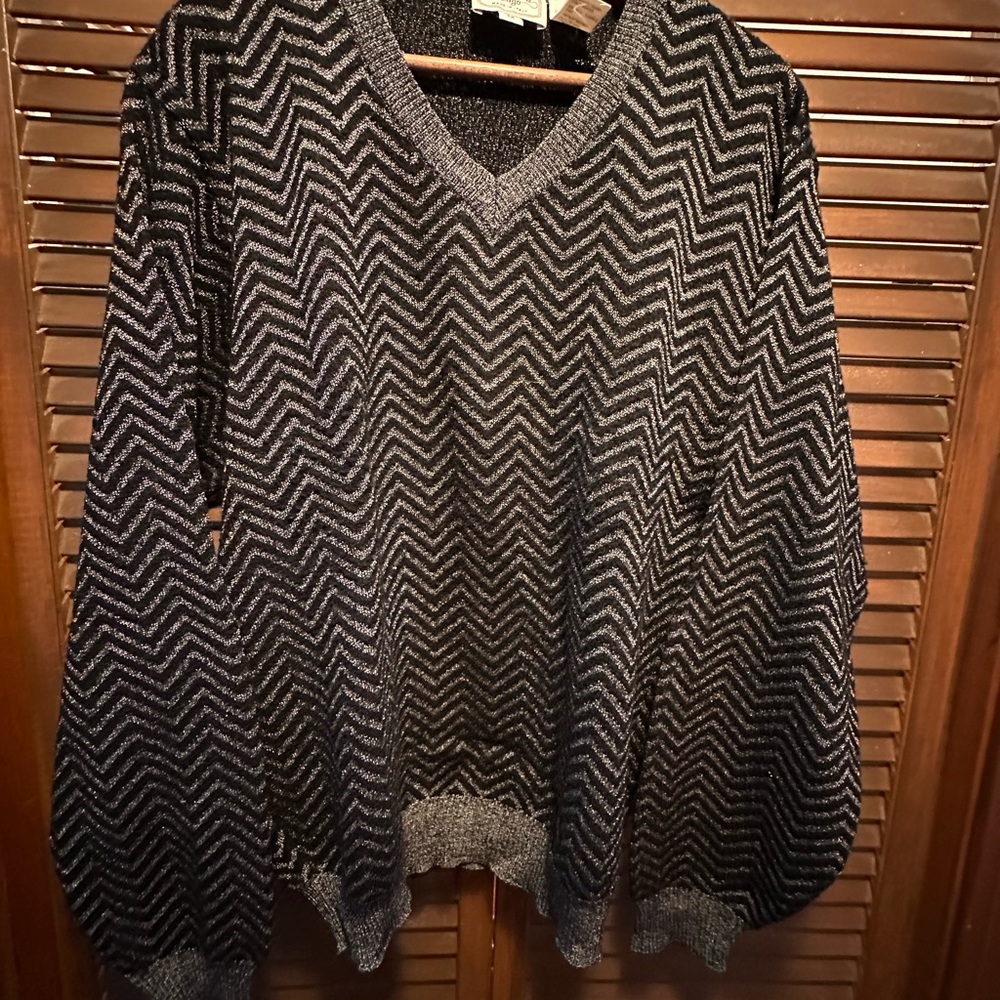 Manifattura del Lago Made in Italy Chevron Wool sweater